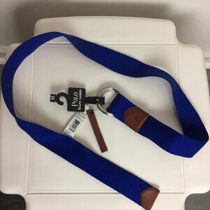 NEW Polo Ralph Lauren Mens Royal Blue O-Ring Belt M NWT